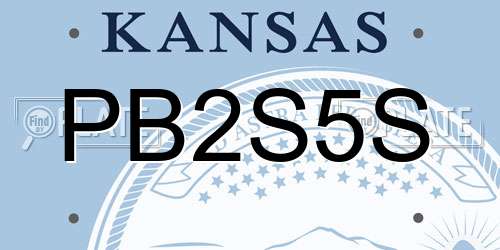 PB2S5S Kansas License Plate