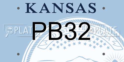PB32 Kansas License Plate