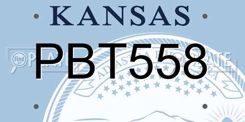 PBT558 Kansas License Plate