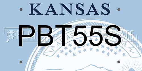 PBT55S Kansas License Plate