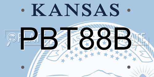 PBT88B Kansas License Plate