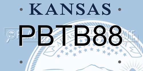 PBTB88 Kansas License Plate