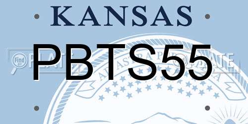 PBTS55 Kansas License Plate