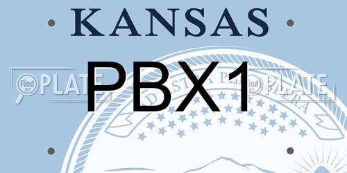 PBX1 Kansas License Plate