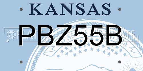 PBZ55B Kansas License Plate