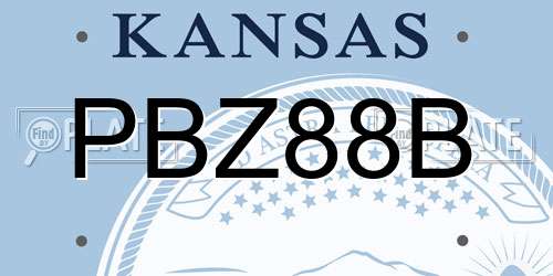 PBZ88B Kansas License Plate