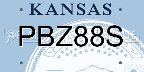 PBZ88S Kansas License Plate
