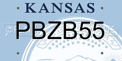 PBZB55 Kansas License Plate