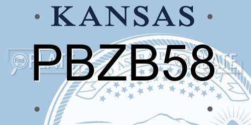 PBZB58 Kansas License Plate