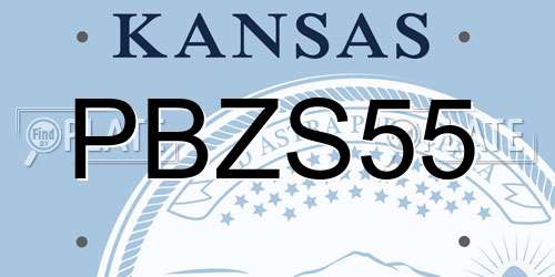 PBZS55 Kansas License Plate