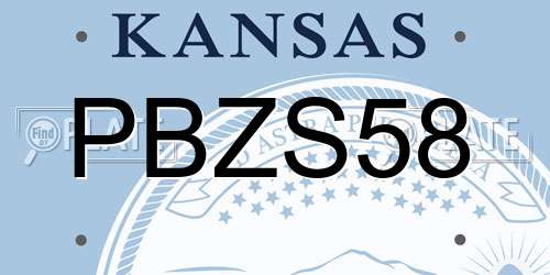 PBZS58 Kansas License Plate