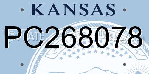 PC268078 Kansas License Plate