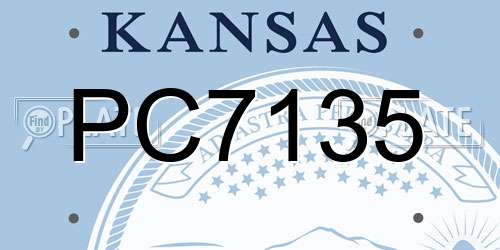 PC7135 Kansas License Plate