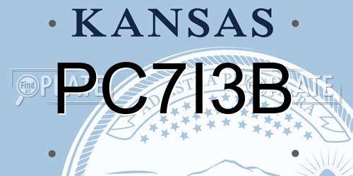 PC7I3B Kansas License Plate