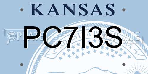 PC7I3S Kansas License Plate