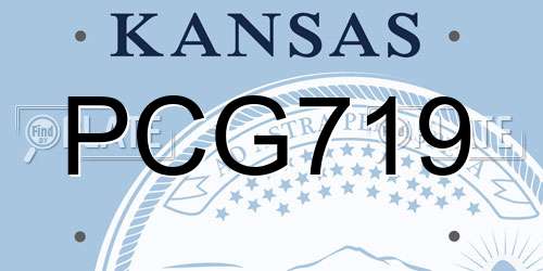PCG719 Kansas License Plate