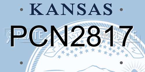 PCN2817 Kansas License Plate
