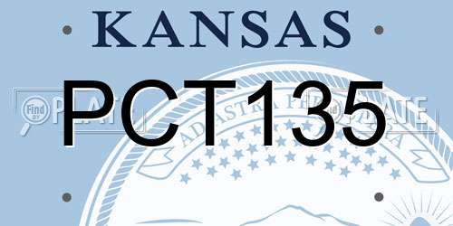 PCT135 Kansas License Plate