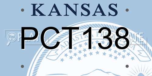 PCT138 Kansas License Plate