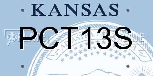 PCT13S Kansas License Plate