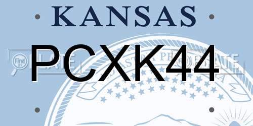 PCXK44 Kansas License Plate