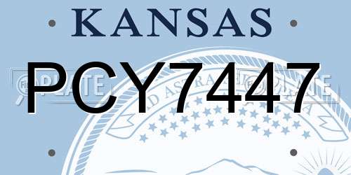 PCY7447 Kansas License Plate