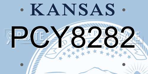 PCY8282 Kansas License Plate