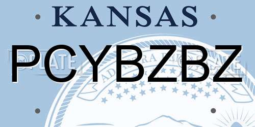 PCYBZBZ Kansas License Plate