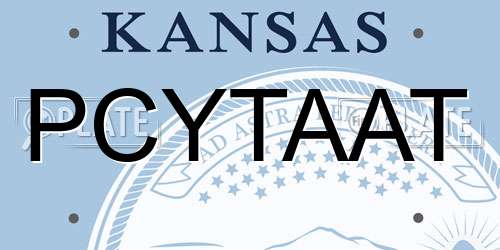 PCYTAAT Kansas License Plate