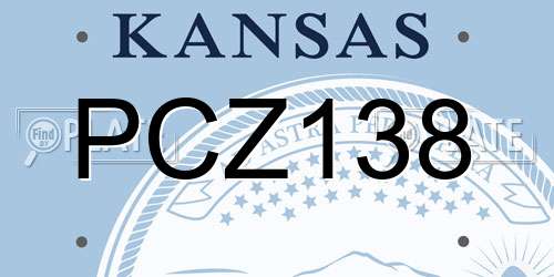 PCZ138 Kansas License Plate