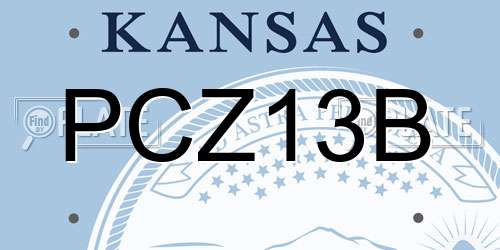 PCZ13B Kansas License Plate