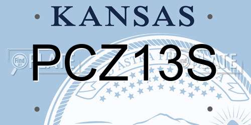 PCZ13S Kansas License Plate