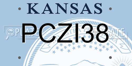 PCZI38 Kansas License Plate
