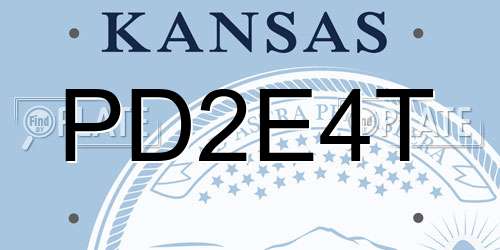 PD2E4T Kansas License Plate