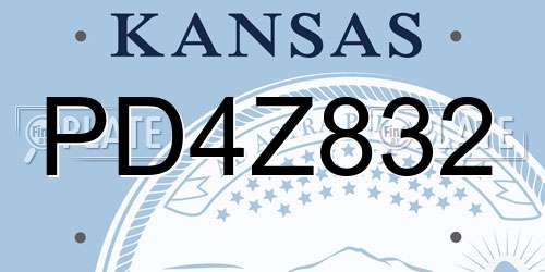PD4Z832 Kansas License Plate