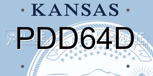 PDD64D Kansas License Plate