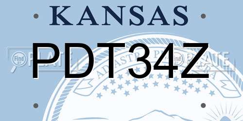 PDT34Z Kansas License Plate