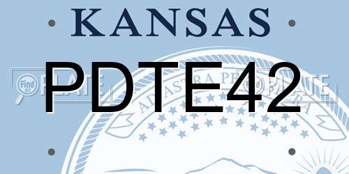 PDTE42 Kansas License Plate