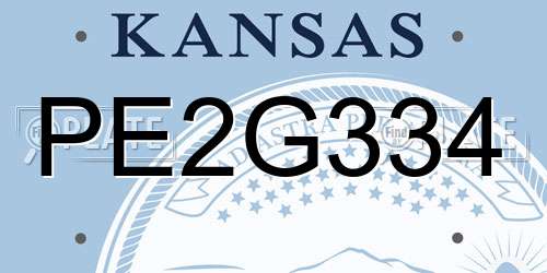 PE2G334 Kansas License Plate