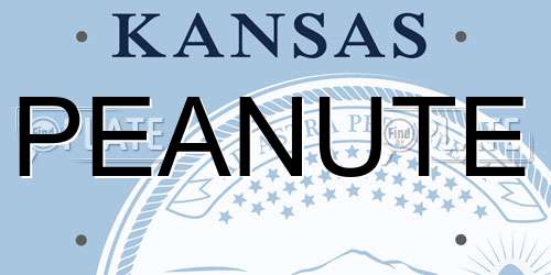 PEANUTE Kansas License Plate