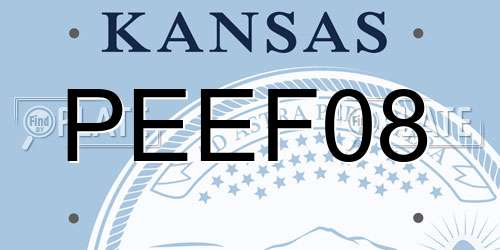 PEEF08 Kansas License Plate