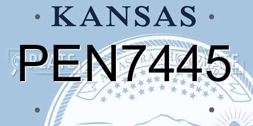 PEN7445 Kansas License Plate