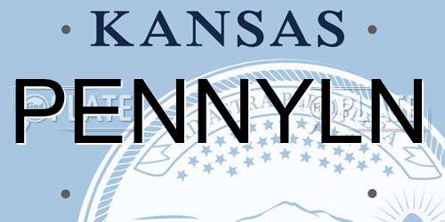 PENNYLN Kansas License Plate