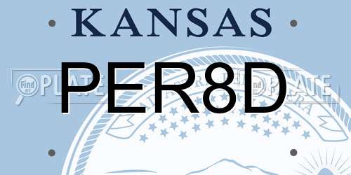 PER8D Kansas License Plate
