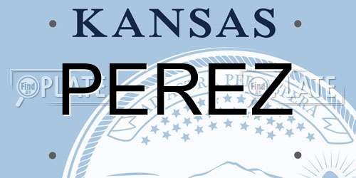 PEREZ Kansas License Plate