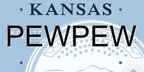 PEWPEW Kansas License Plate