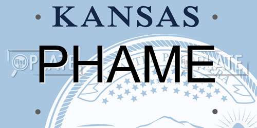 PHAME Kansas License Plate