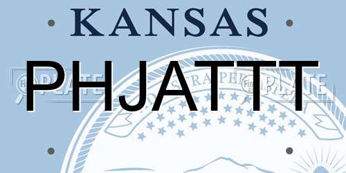 PHJATTT Kansas License Plate