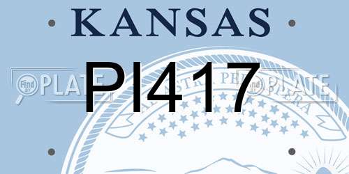 PI417 Kansas License Plate