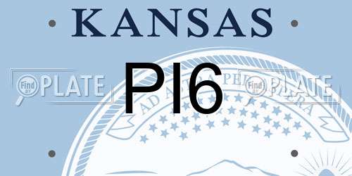 PI6 Kansas License Plate